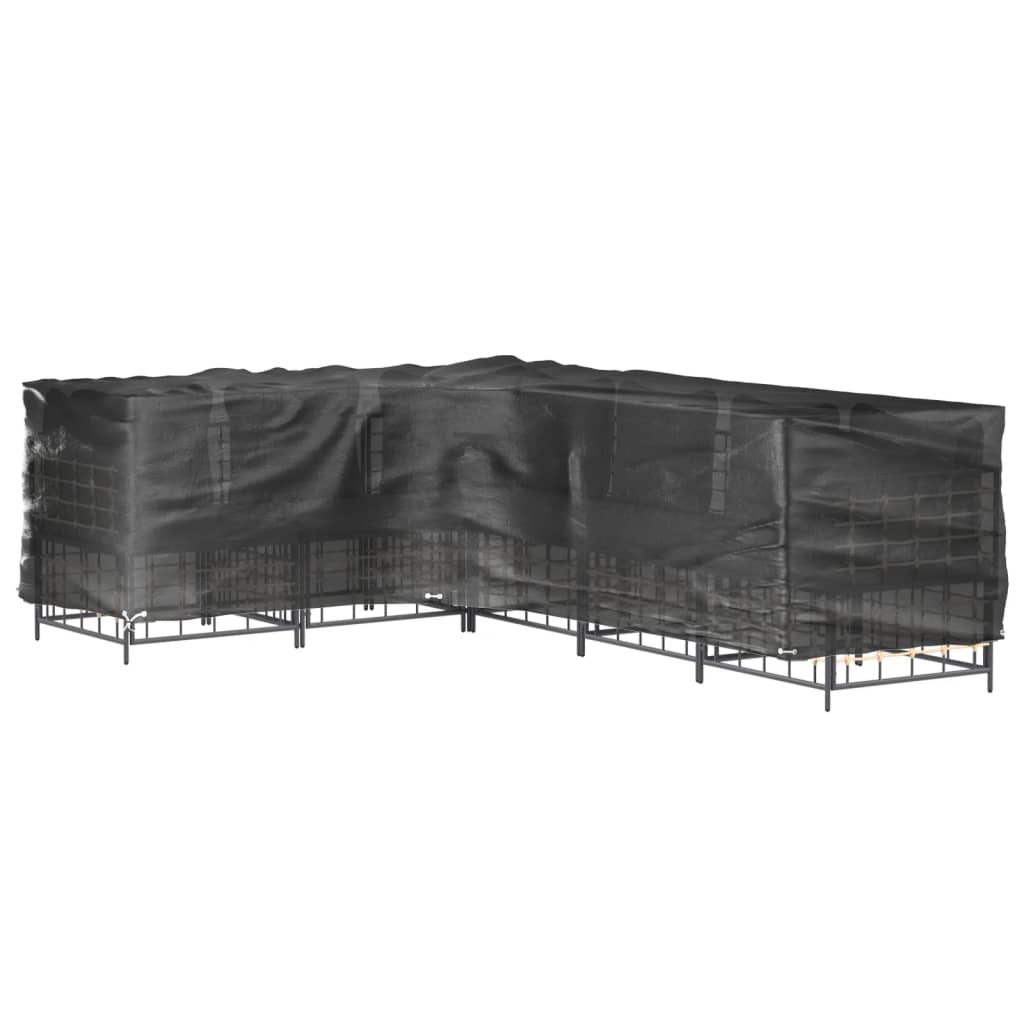 vidaXL L-Shaped Garden Furniture Covers 2 pcs 16 Eyelets 210x260x80 cm