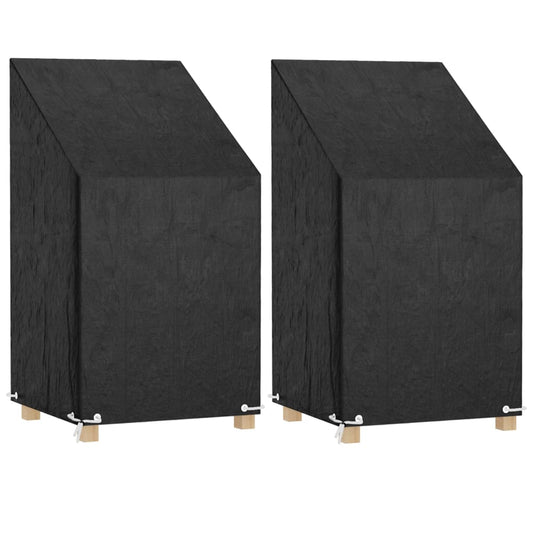 vidaXL Garden Chair Covers 2 pcs 8 Eyelets 65x65x80/120 cm Polyethylene