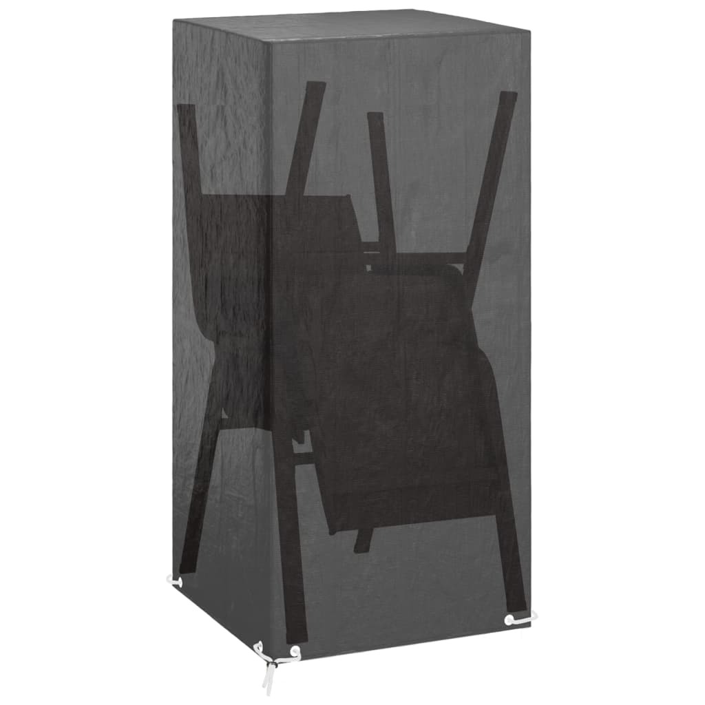 vidaXL Garden Chair Covers 2 pcs 8 Eyelets 75x70x140 cm Polyethylene