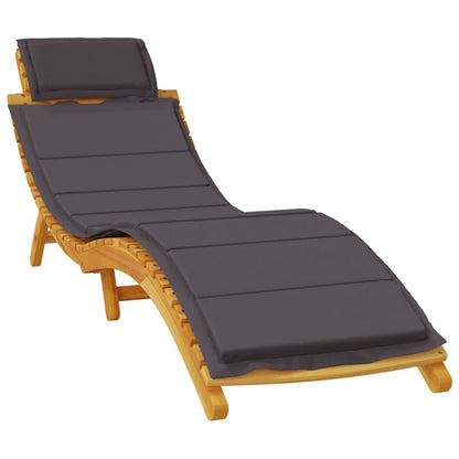 vidaXL Sun Lounger | Set of 2 | Dark Grey | Solid acacia wood | Regular