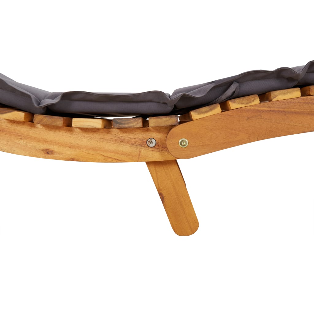 vidaXL Sun Lounger | Set of 2 | Dark Grey | Solid acacia wood | Regular