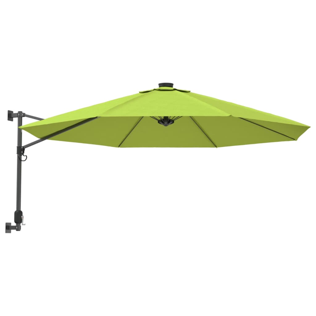 vidaXL Wall-mounted Parasol Apple Green 290 cm