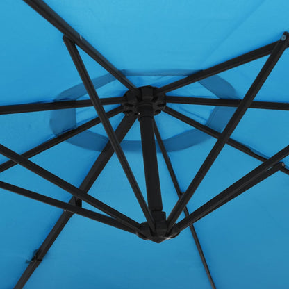 vidaXL Garden Parasol | Sea blue | Polyester, Powder-Coated Aluminium | Large