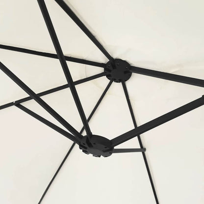vidaXL Double-Head Parasol Sand White 449x265 cm