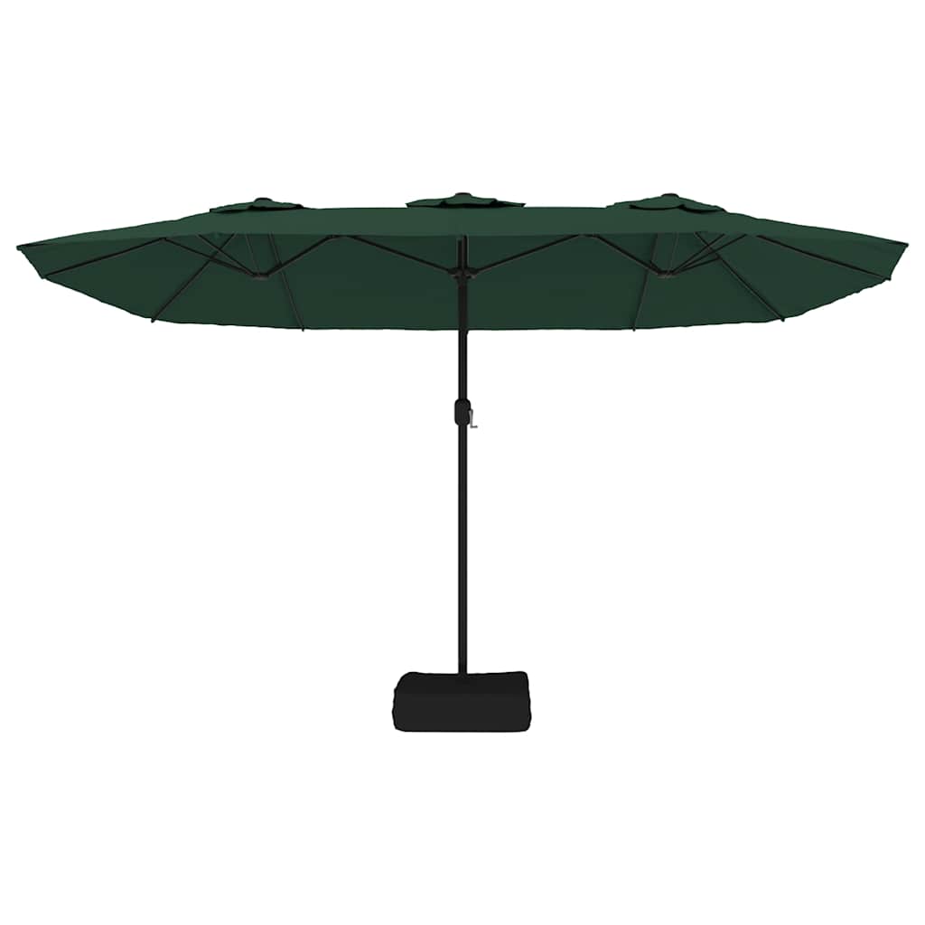 vidaXL Double-Head Parasol Green 449x265 cm