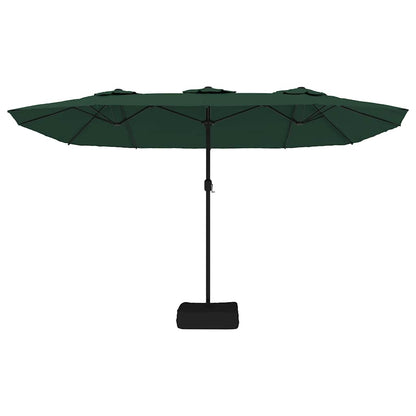 vidaXL Double-Head Parasol Green 449x265 cm