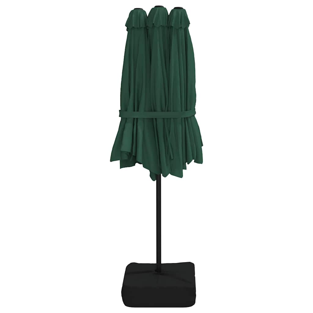 vidaXL Double-Head Parasol Green 449x265 cm