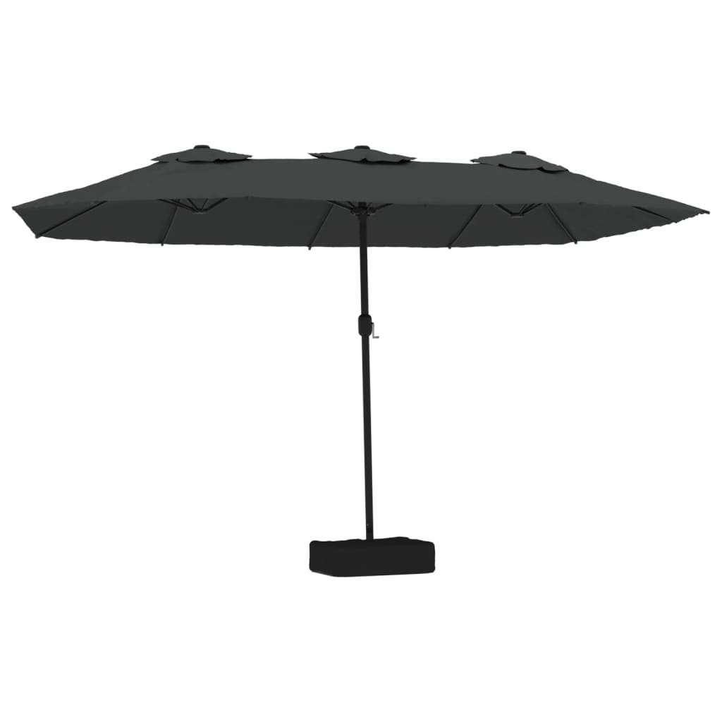 vidaXL Garden Parasol | Anthracite | Polyester | Double-head | Foldable
