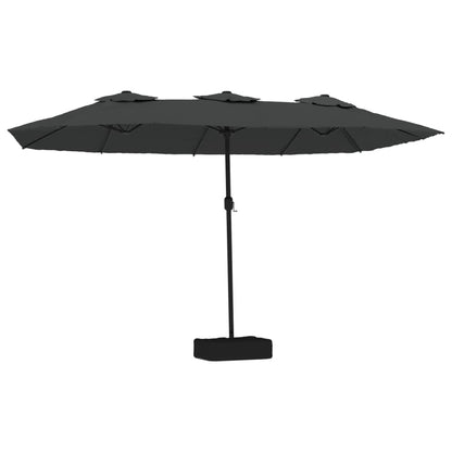 vidaXL Garden Parasol | Anthracite | Polyester | Double-head | Foldable