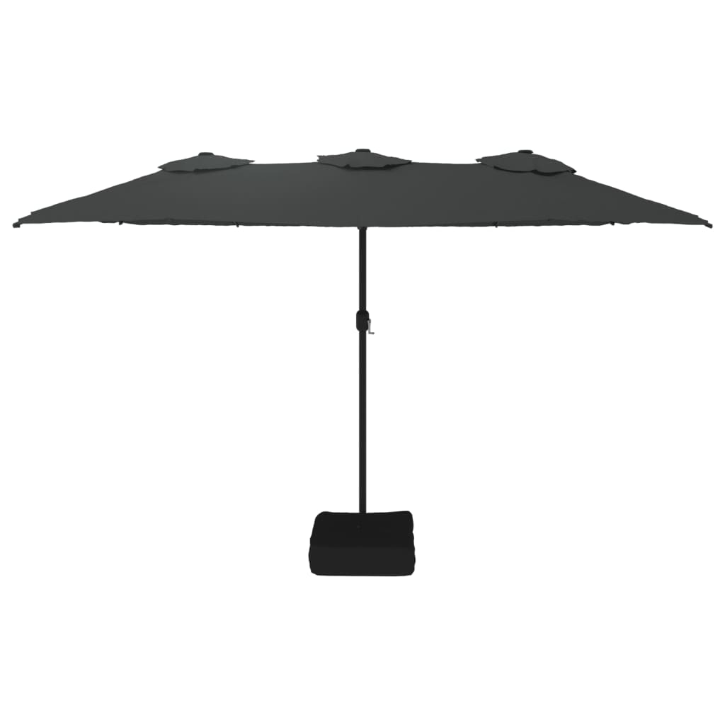 vidaXL Garden Parasol | Anthracite | Polyester | Double-head | Foldable