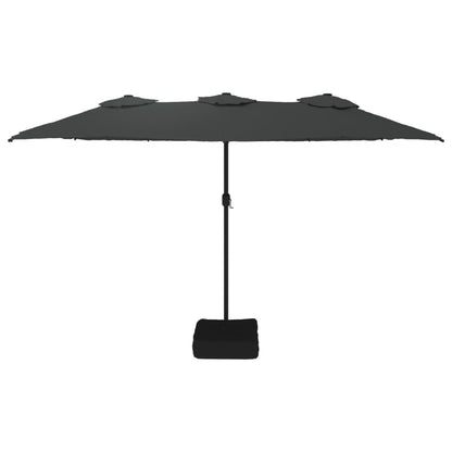 vidaXL Garden Parasol | Anthracite | Polyester | Double-head | Foldable