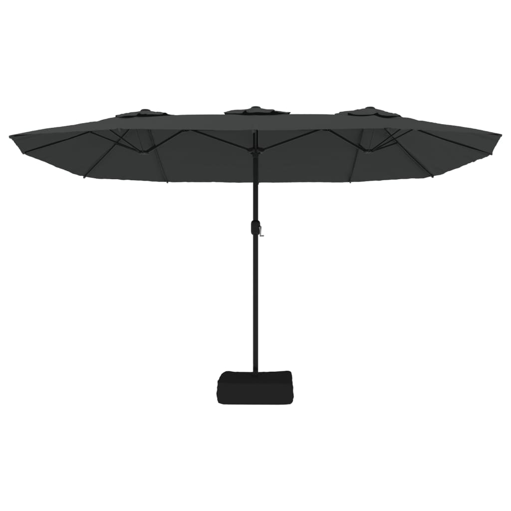 vidaXL Garden Parasol | Anthracite | Polyester | Double-head | Foldable