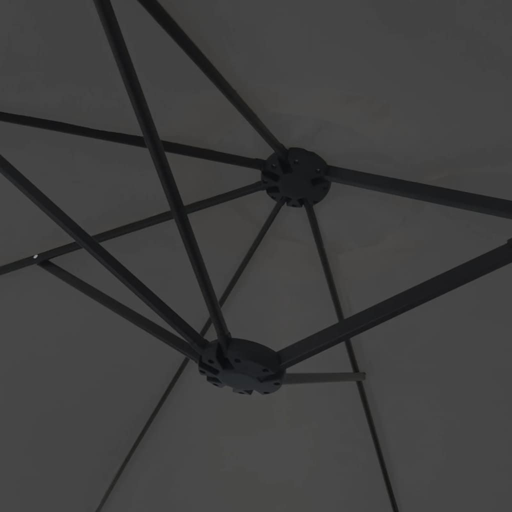 vidaXL Garden Parasol | Anthracite | Polyester | Double-head | Foldable