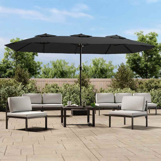 vidaXL Double-Head Parasol Anthracite 449x265 cm
