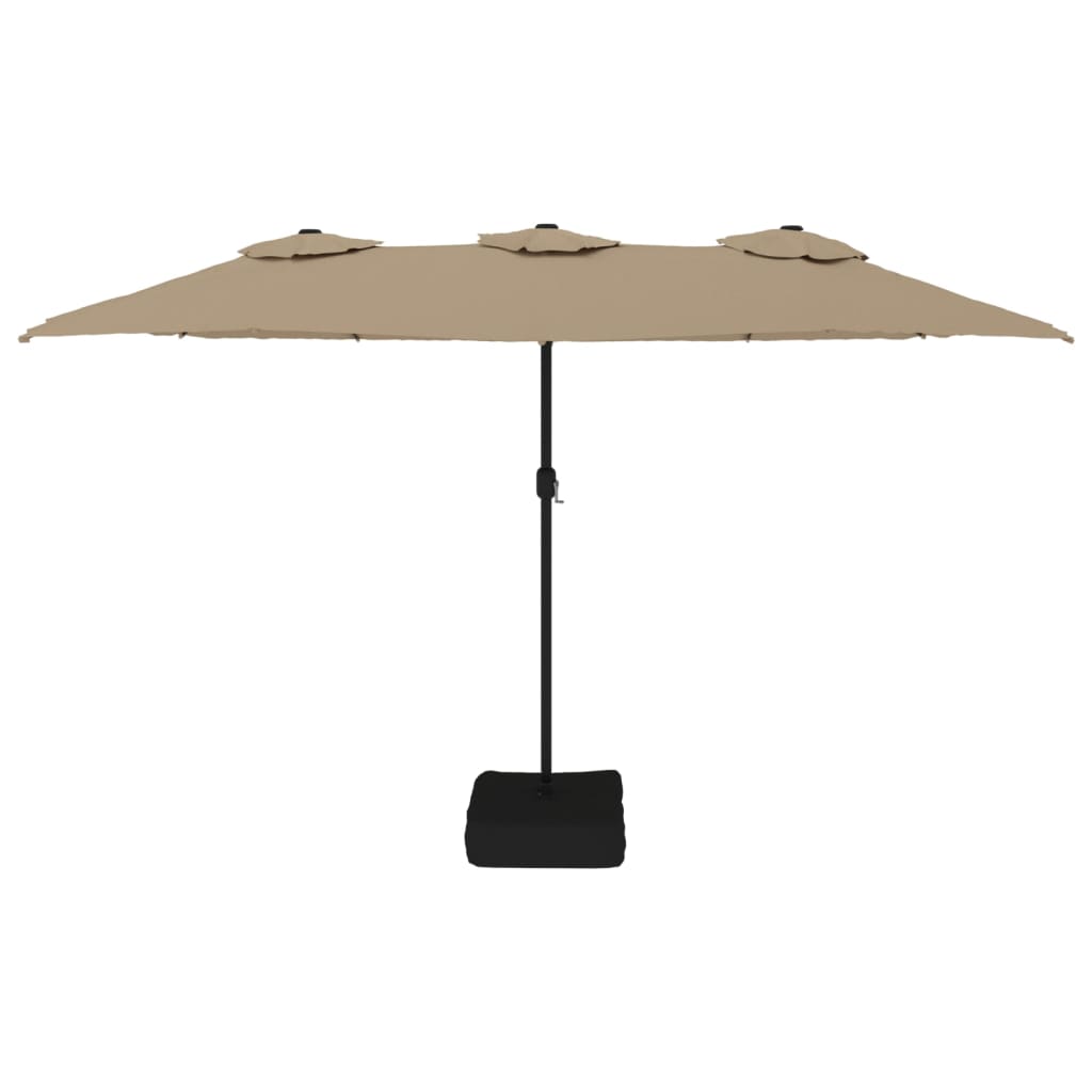 vidaXL Garden Parasol | Taupe | Polyester fabric | Extra large | Tiltable