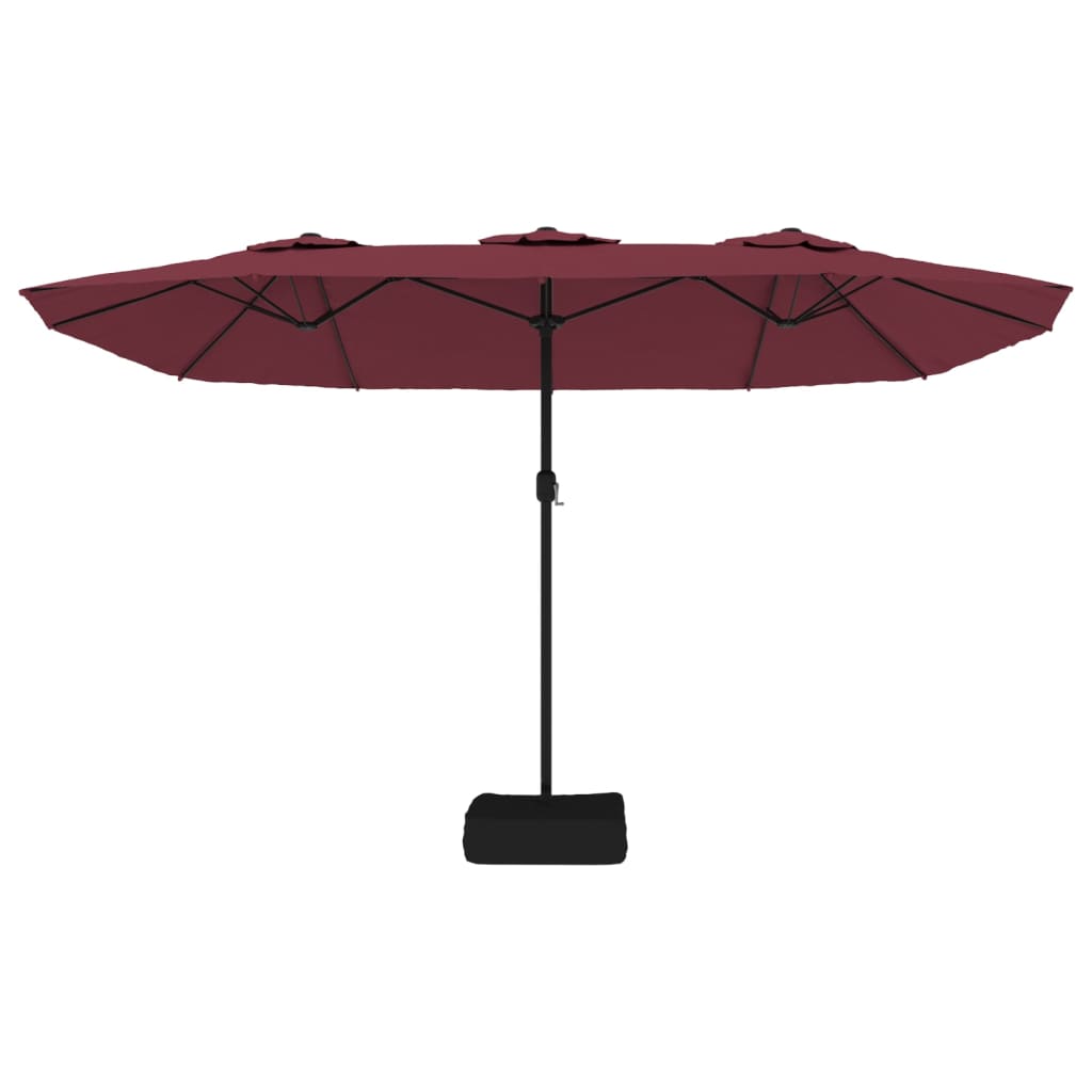 vidaXL Garden Parasol | Bordeaux red, dark grey