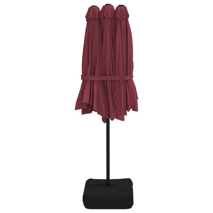 vidaXL Garden Parasol | Bordeaux red, dark grey
