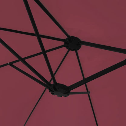 vidaXL Garden Parasol | Bordeaux red, dark grey