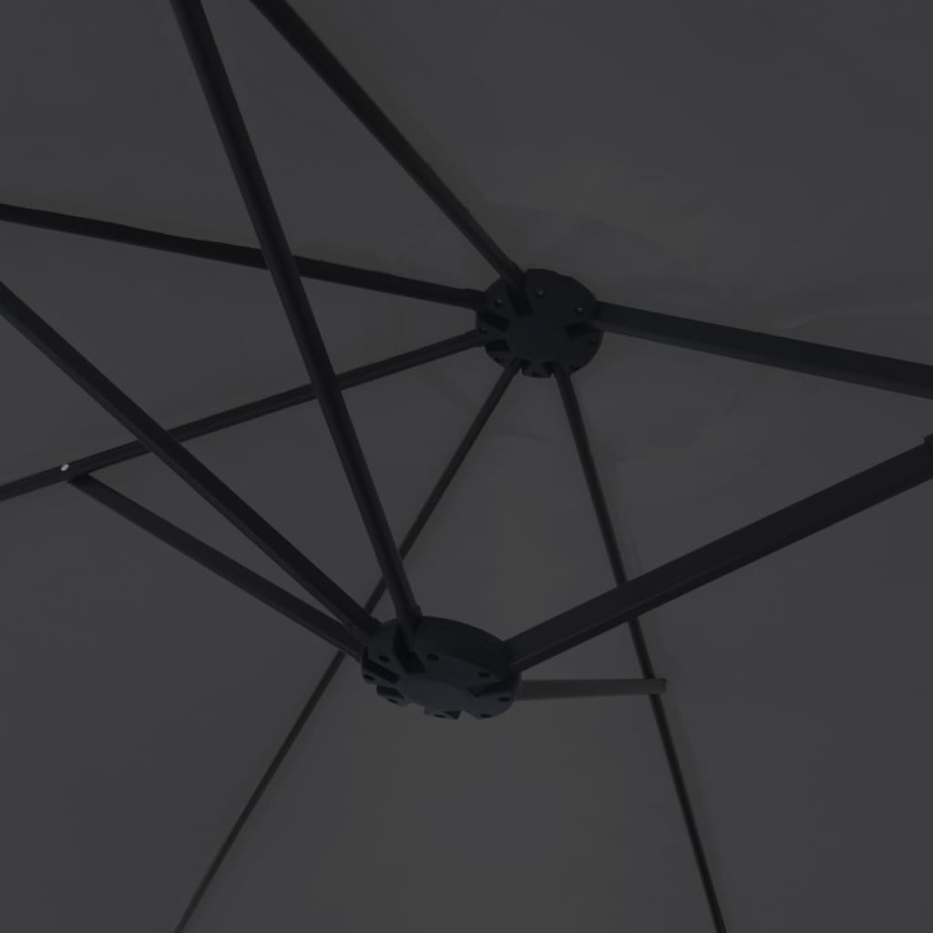 vidaXL Double-Head Garden Parasol Black 449x265 cm