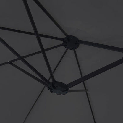 vidaXL Double-Head Garden Parasol Black 449x265 cm