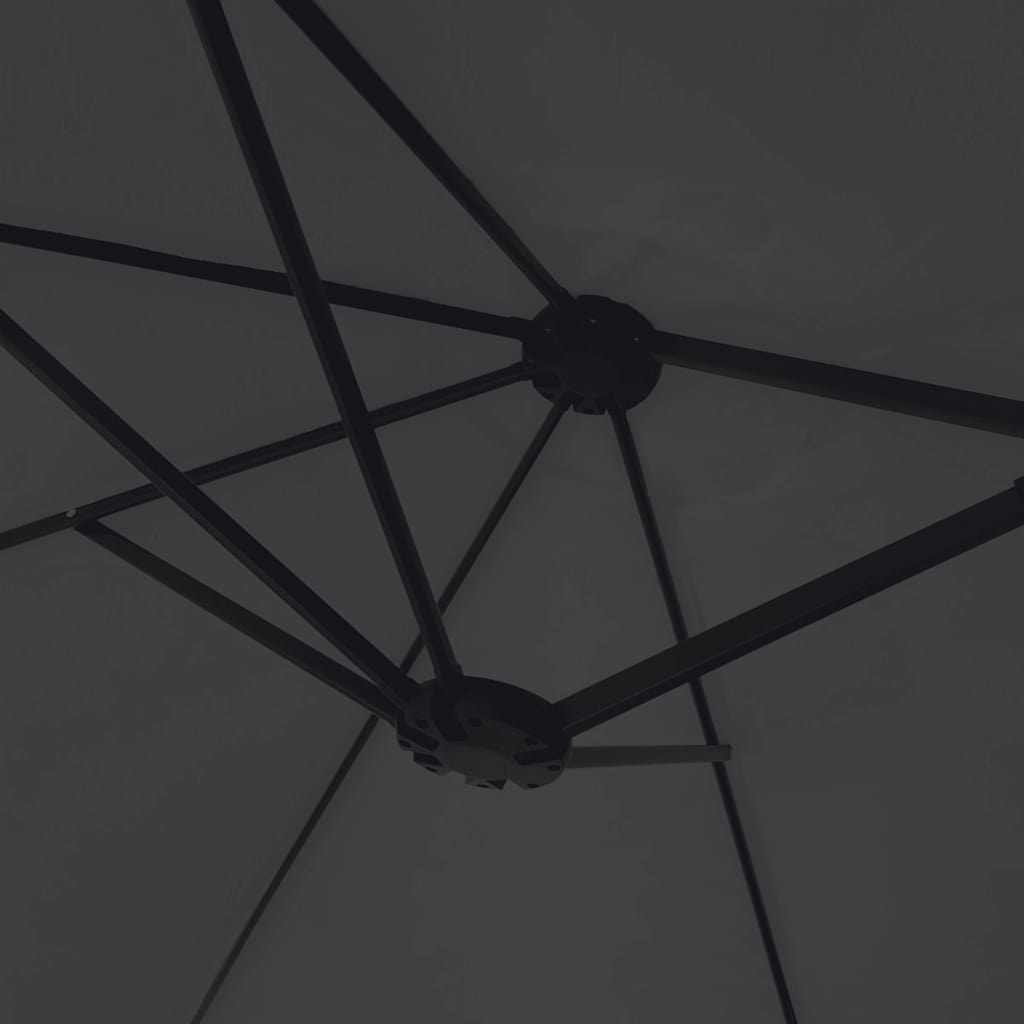 vidaXL Double-Head Garden Parasol Black 449x265 cm
