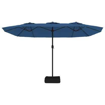 vidaXL Double-Head Garden Parasol Azure Blue 449x265 cm