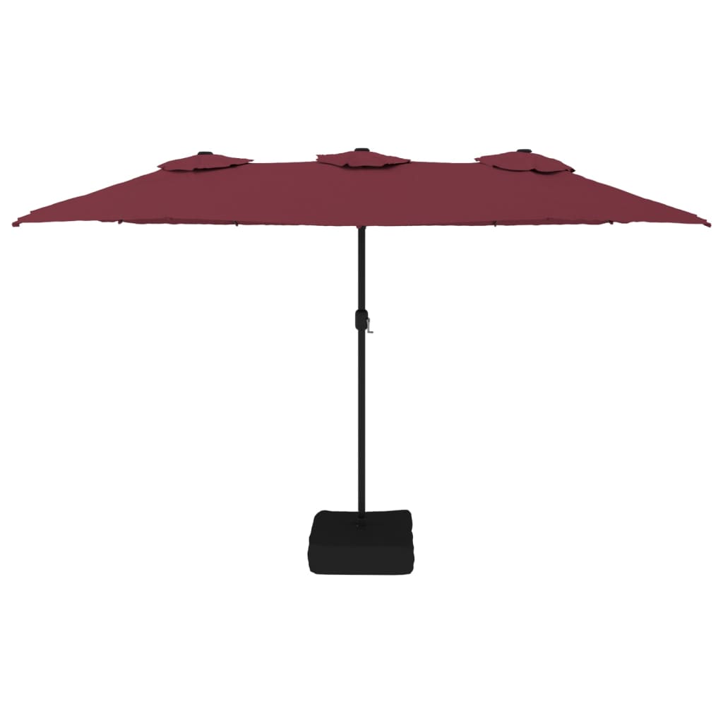 vidaXL Garden Parasol | Bordeaux red, dark grey