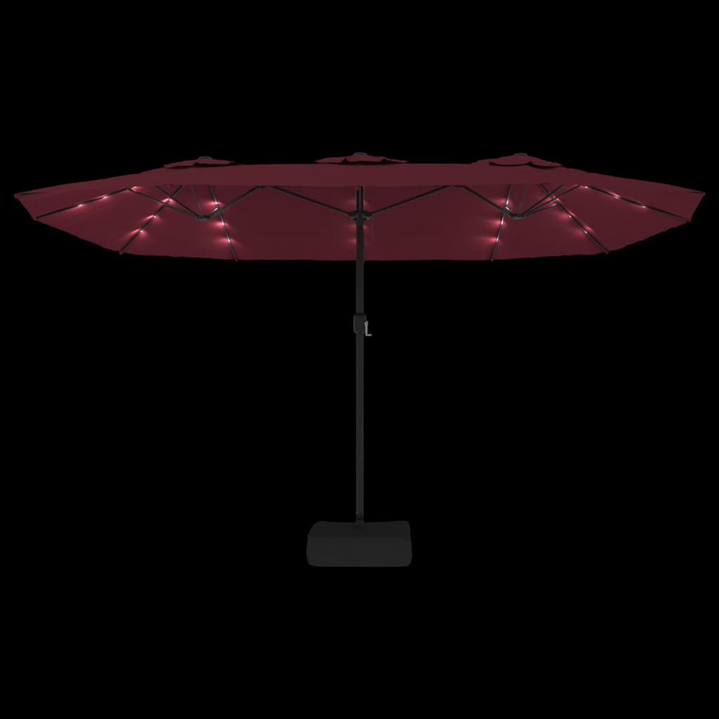 vidaXL Garden Parasol | Bordeaux red, dark grey