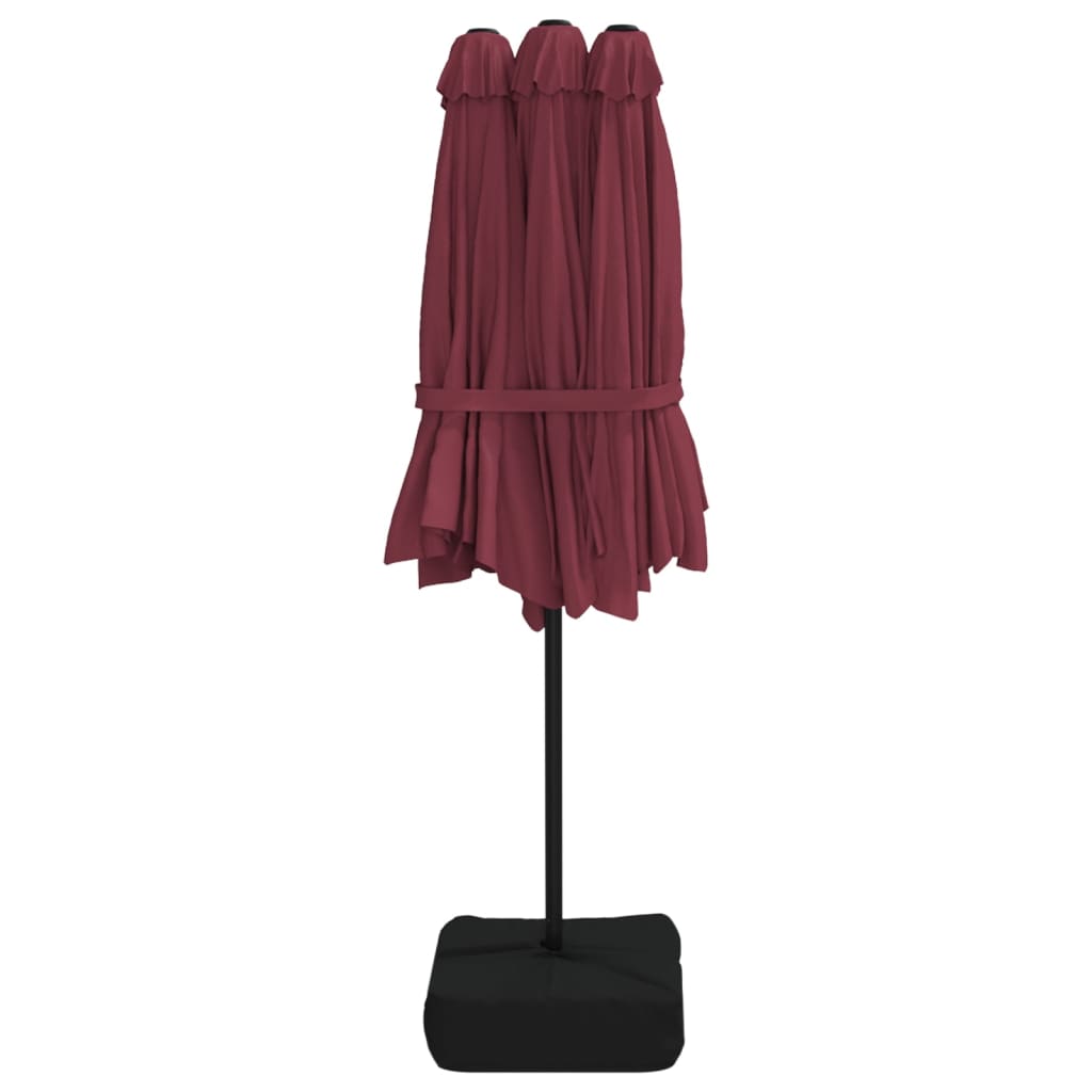 vidaXL Garden Parasol | Bordeaux red, dark grey