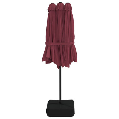 vidaXL Garden Parasol | Bordeaux red, dark grey