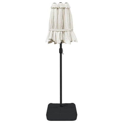 vidaXL Double-Head Garden Parasol Sand White 316x145 cm
