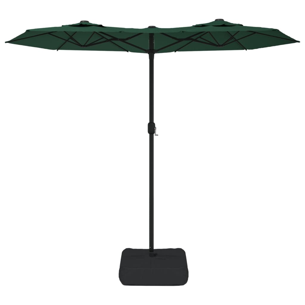 vidaXL Double-Head Garden Parasol Green 316x145 cm