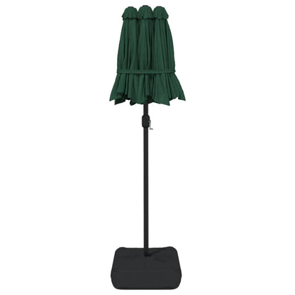 vidaXL Double-Head Garden Parasol Green 316x145 cm