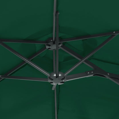 vidaXL Double-Head Garden Parasol Green 316x145 cm