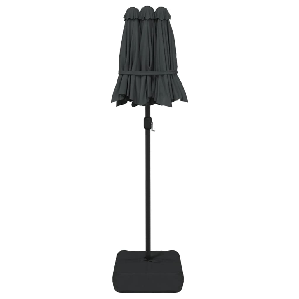 vidaXL Double-Head Garden Parasol Anthracite 316x145 cm