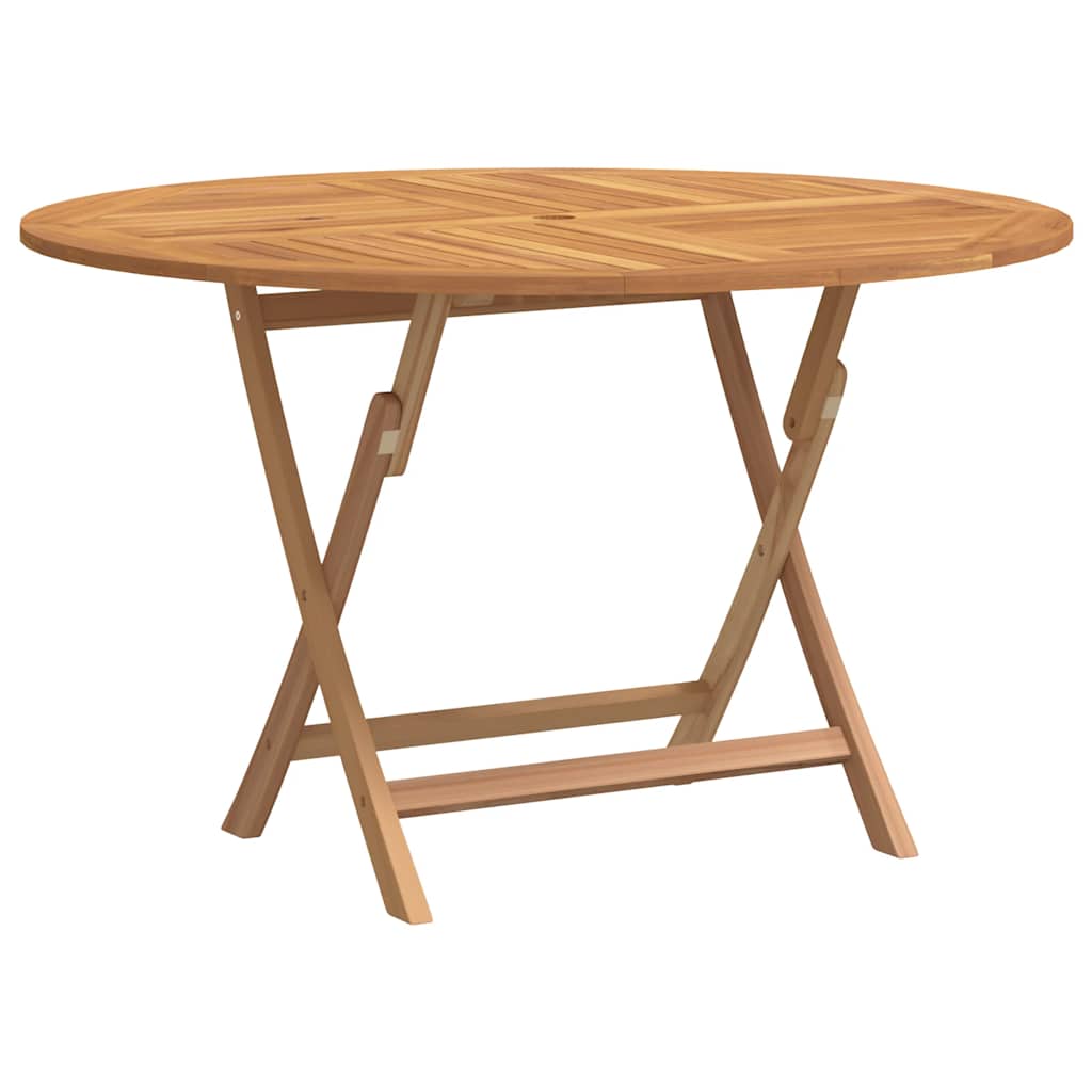 vidaXL Folding Garden Table Ø 110x75 cm Solid Wood Teak
