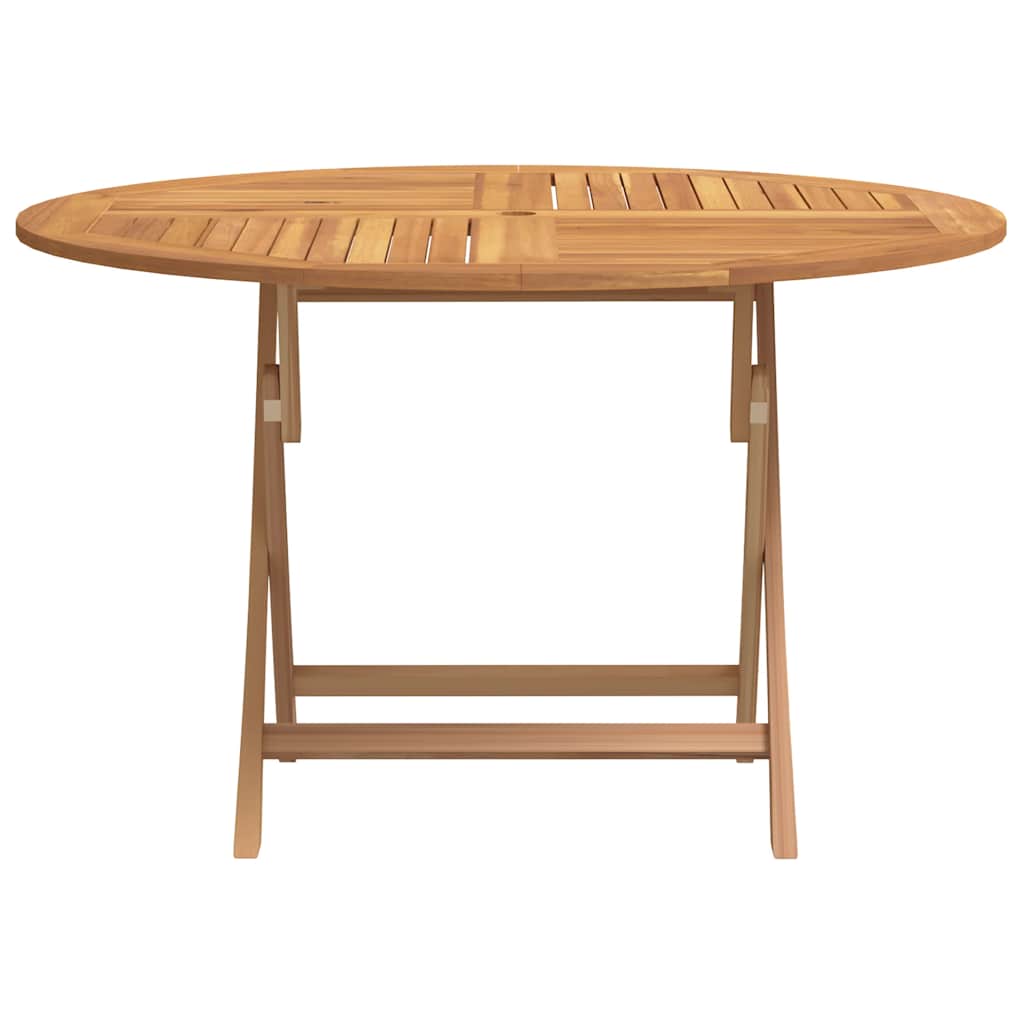 vidaXL Folding Garden Table Ø 110x75 cm Solid Wood Teak