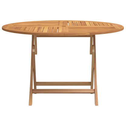 vidaXL Folding Garden Table Ø 110x75 cm Solid Wood Teak