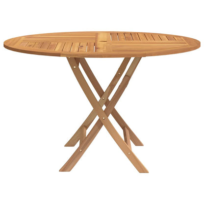 vidaXL Folding Garden Table Ø 110x75 cm Solid Wood Teak