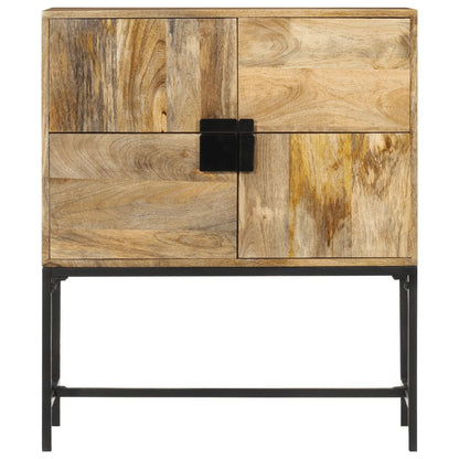 vidaXL Highboard 80x30x95 cm Solid Rough Wood Mango