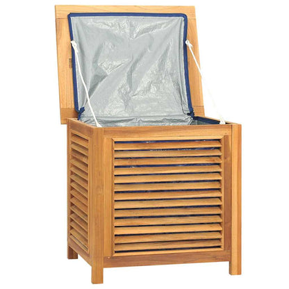 vidaXL Garden Storage Box with Bag 60x50x58 cm Solid Wood Teak