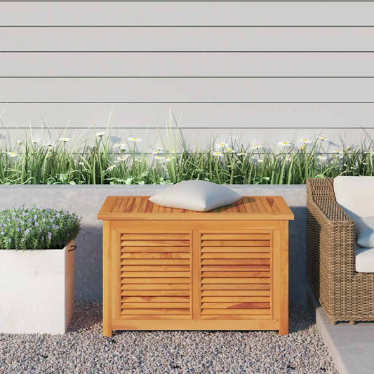 vidaXL Garden Storage Box with Bag 90x50x58 cm Solid Wood Teak
