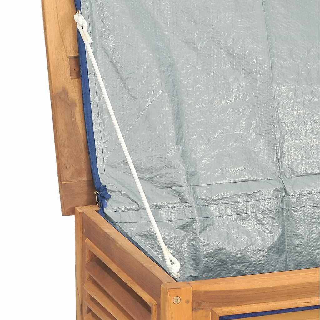 vidaXL Garden Storage Box with Bag 150x50x55 cm Solid Wood Teak