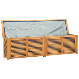 vidaXL Garden Storage Box with Bag 200x50x53 cm Solid Wood Teak