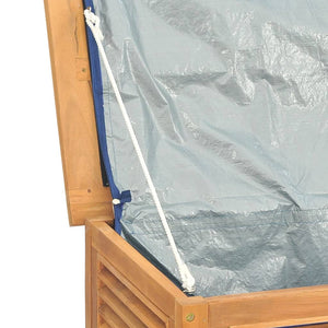 vidaXL Garden Storage Box with Bag 200x50x53 cm Solid Wood Teak