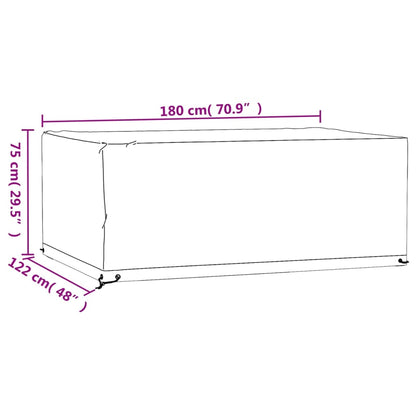 vidaXL Garden Furniture Cover 8 Eyelets 180x122x75 cm Rectangular