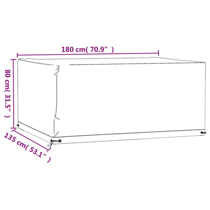 vidaXL Garden Furniture Cover 8 Eyelets 180x135x80 cm Rectangular