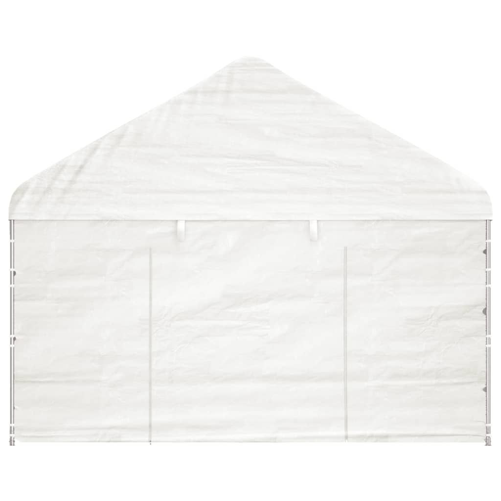 vidaXL Gazebo with Roof White 4.46x4.08x3.22 m Polyethylene