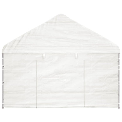 vidaXL Gazebo with Roof White 4.46x4.08x3.22 m Polyethylene