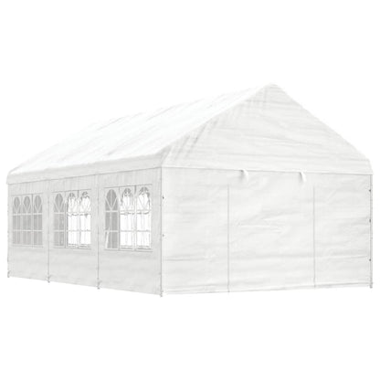 vidaXL Gazebo with Roof White 6.69x4.08x3.22 m Polyethylene